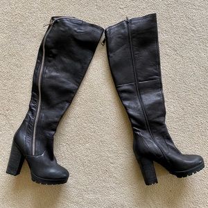 Steve Madden Devlish Leather Over the Knee Boots